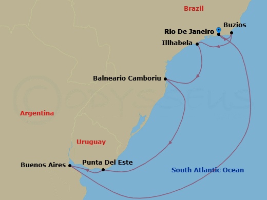 Itinerary map