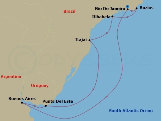 Itinerary map