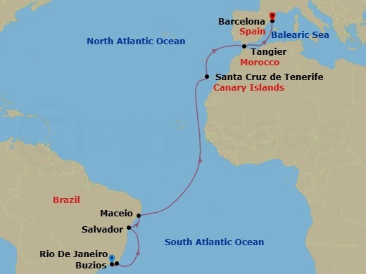 Itinerary map