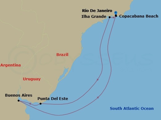 Itinerary map