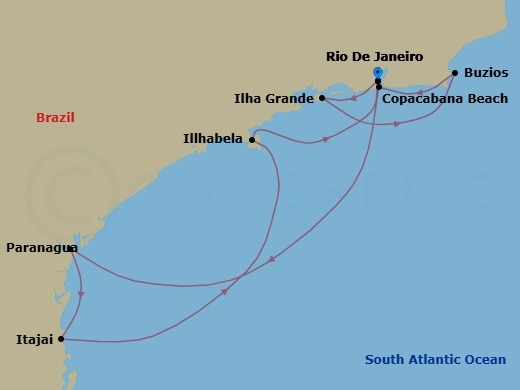 Itinerary map