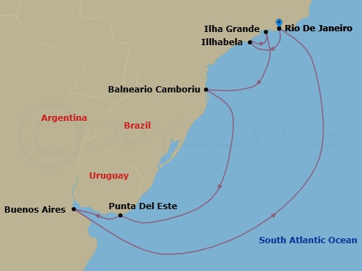Itinerary map