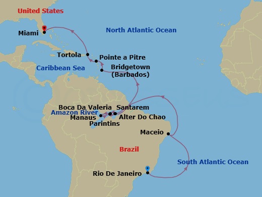 Itinerary map