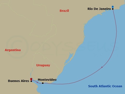 Itinerary map