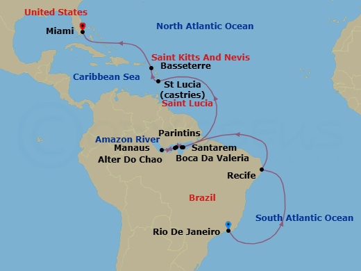 Itinerary map