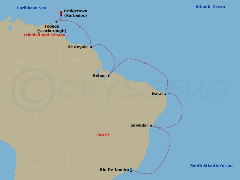 Itinerary map