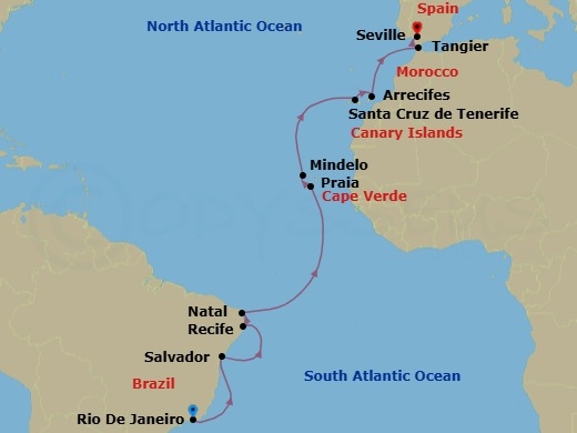 Itinerary map