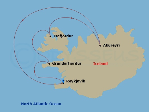 Itinerary map