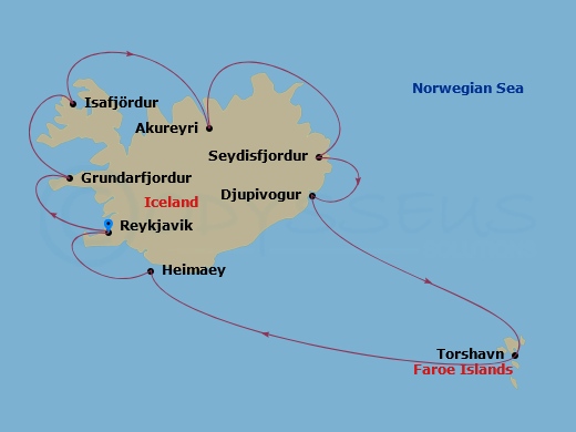 Itinerary map