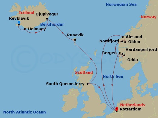 Itinerary map