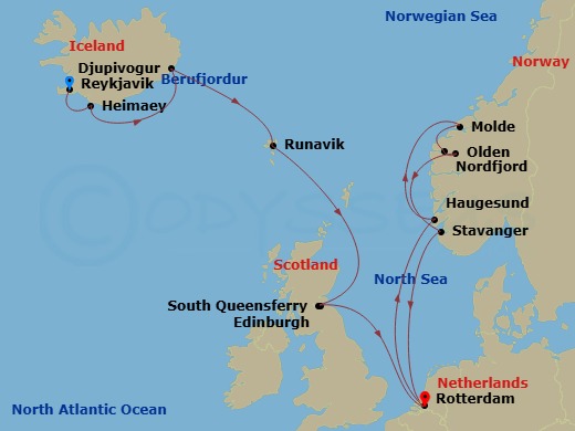 Itinerary map