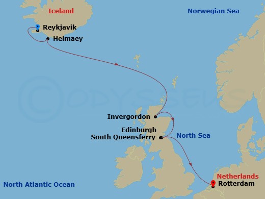 Itinerary map