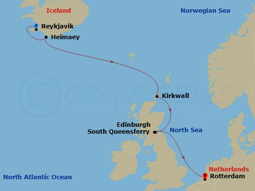 Itinerary map
