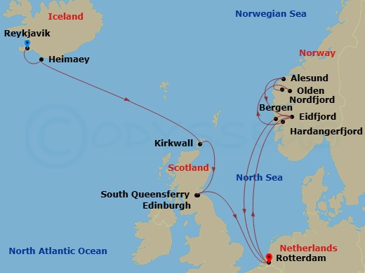 Itinerary map