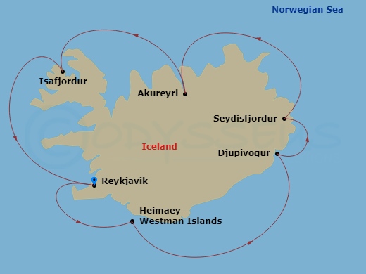 Itinerary map