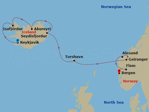 Itinerary map