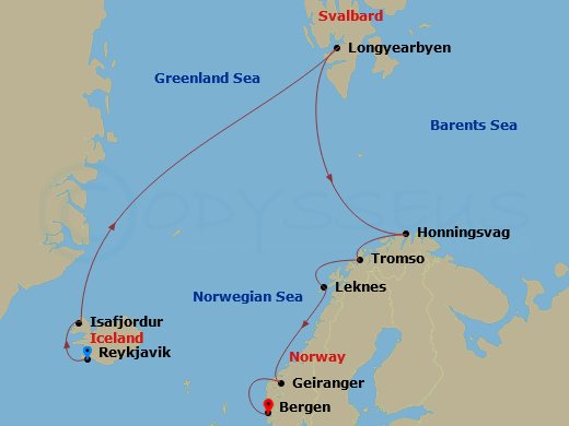 Itinerary map