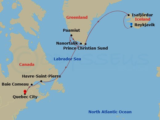 Itinerary map