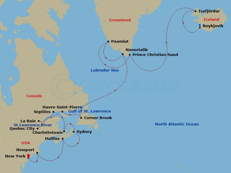 Itinerary map