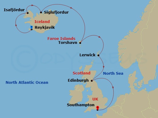 Itinerary map