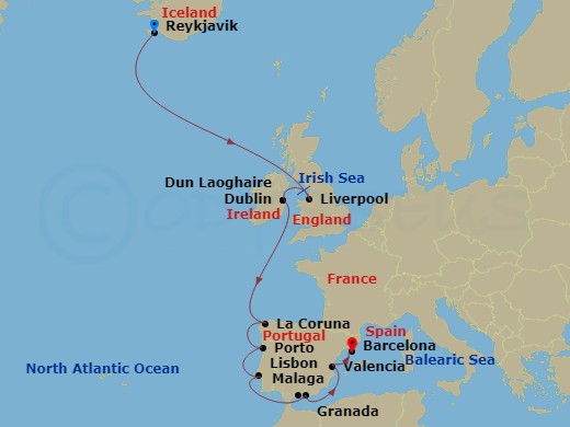 Itinerary map
