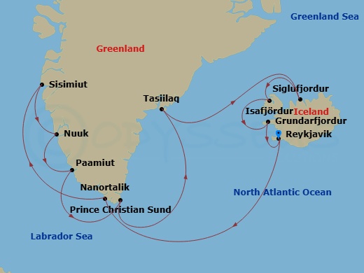 Itinerary map