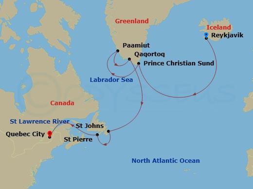 Itinerary map