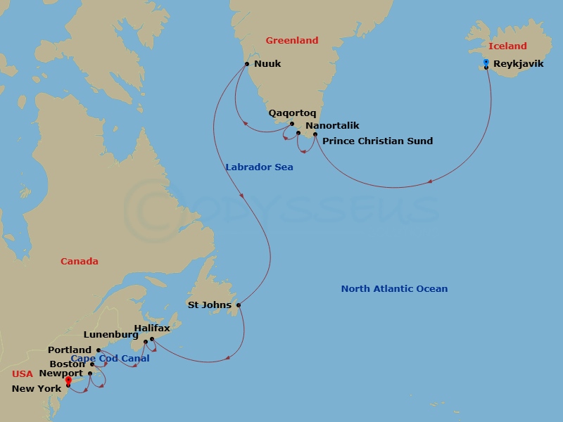 Itinerary map