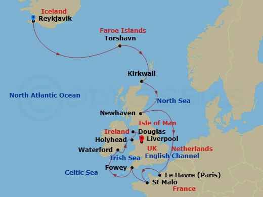 Itinerary map