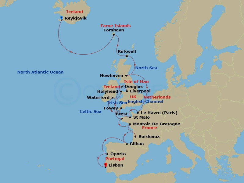 Itinerary map