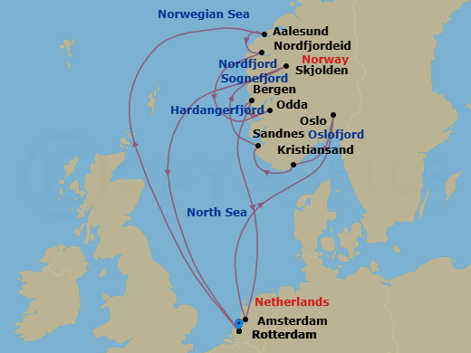 Itinerary map