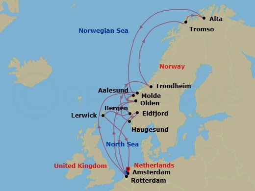 Itinerary map