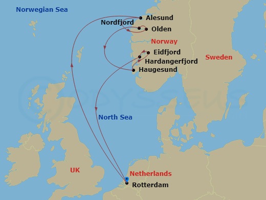 Itinerary map