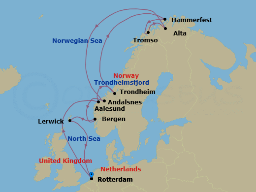 Itinerary map