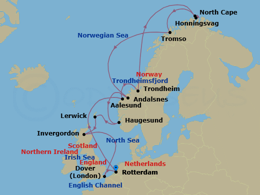 Itinerary map