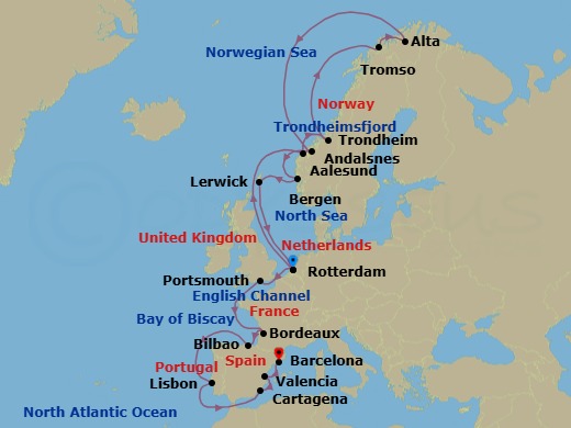 Itinerary map