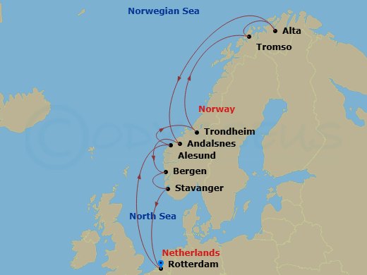 Itinerary map