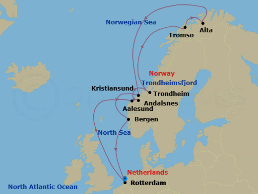 Itinerary map