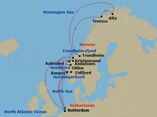 Itinerary map