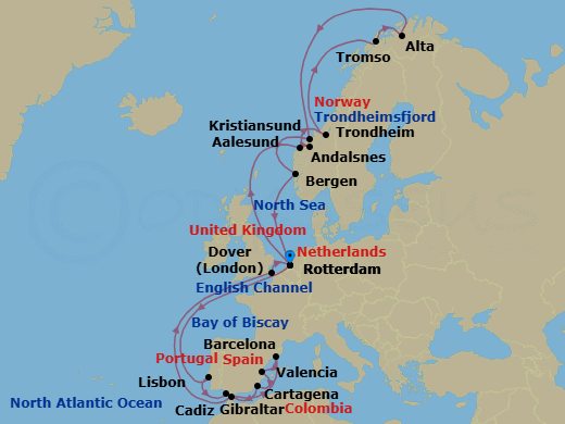 Itinerary map