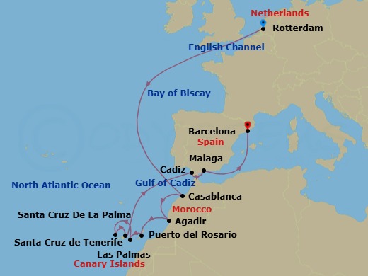 Itinerary map