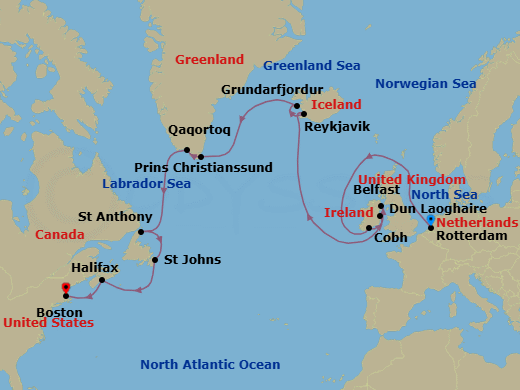Itinerary map