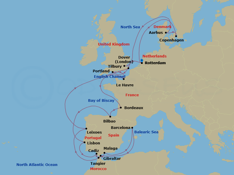 Itinerary map