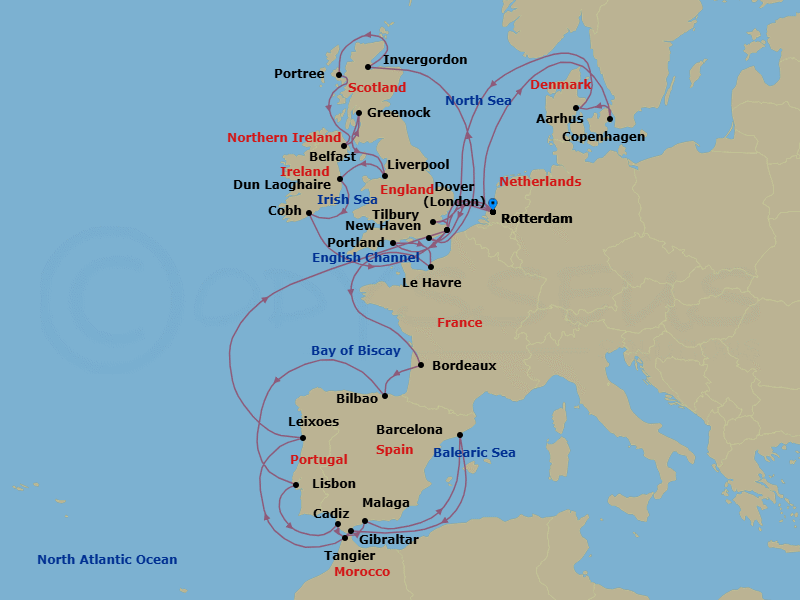 Itinerary map