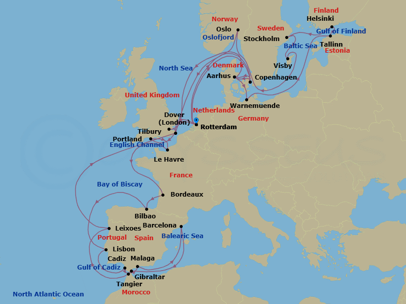 Itinerary map