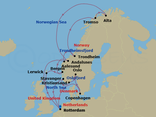 Itinerary map