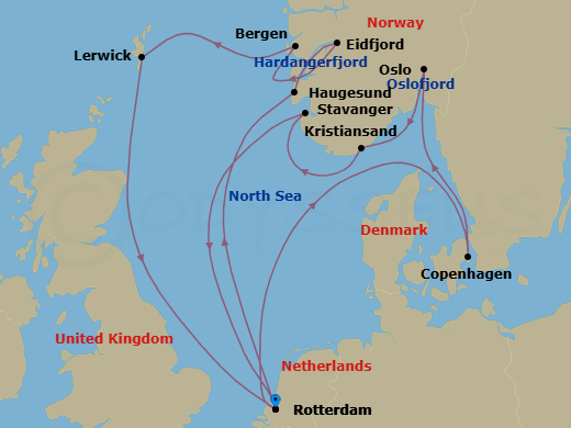 Itinerary map