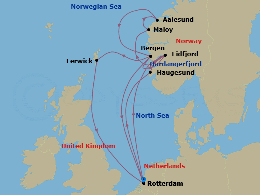 Itinerary map