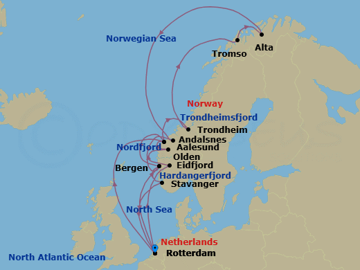 Itinerary map