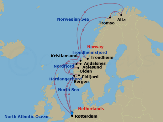 Itinerary map